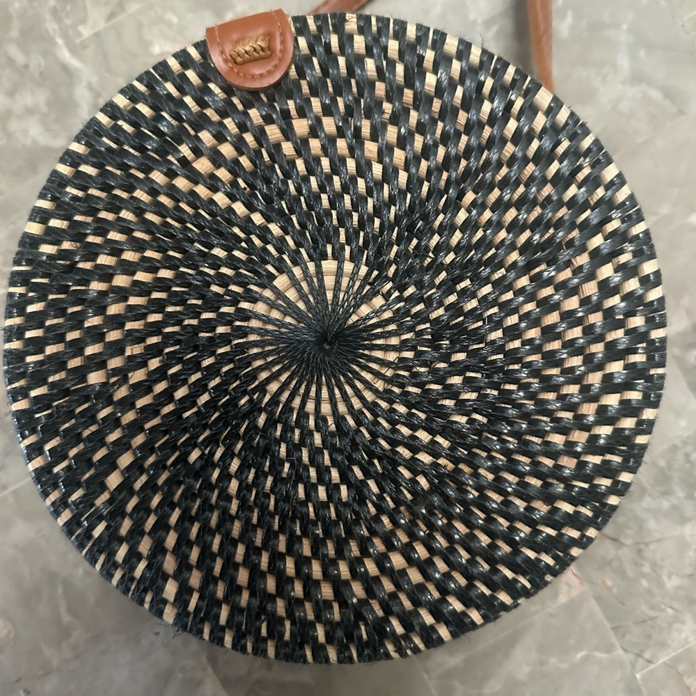 Handwoven Circle Rattan Bag